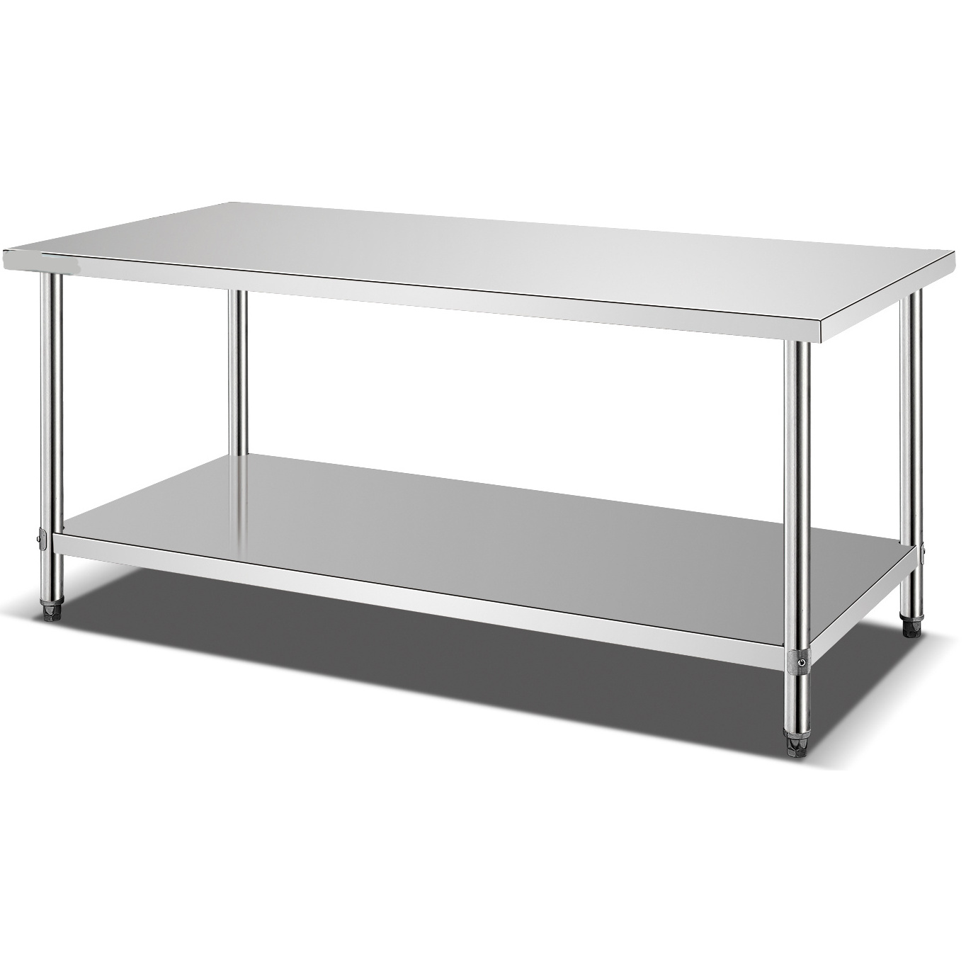 Wholesale excellent quality stainless steel work table with splashback 201/304 commercial work table bench for restaurant