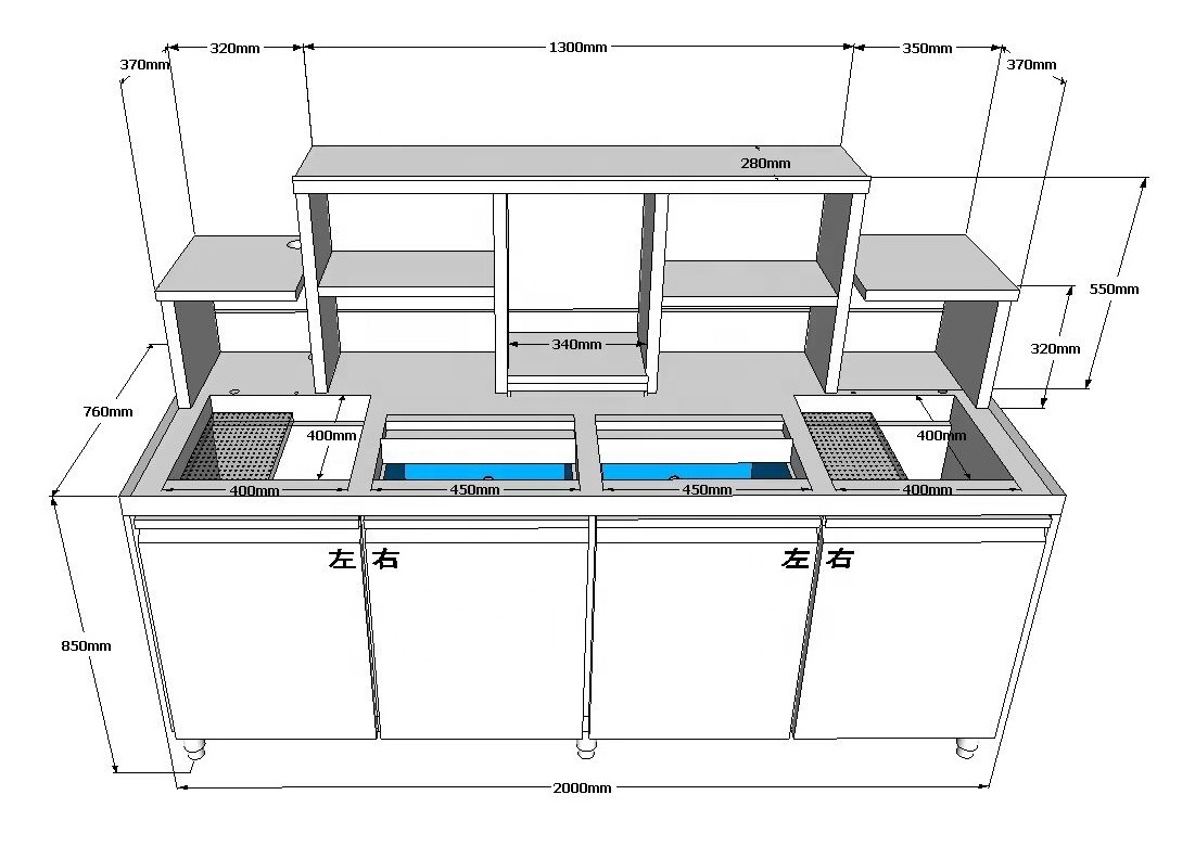 All Set Bubble Tea Equipment Bar Milk Tea Counter for Bubble Tea Shop restaurant bar counter design