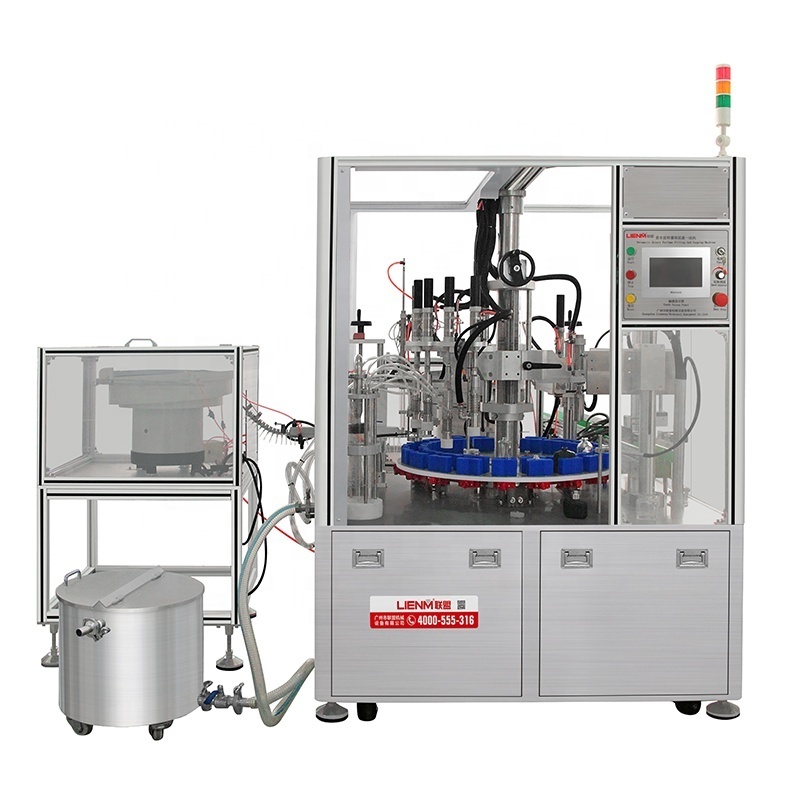 LIENM Newest Rotary Perfume Bottle Rinsing Filling Crimping Machine Perfume Making Machine for Perfume Factories