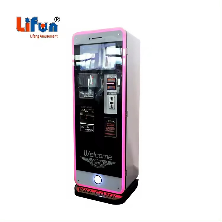 Lifun ATM Token Exchange Game Machine Iphone Style with bill and coin token  Exchange Vending Machine