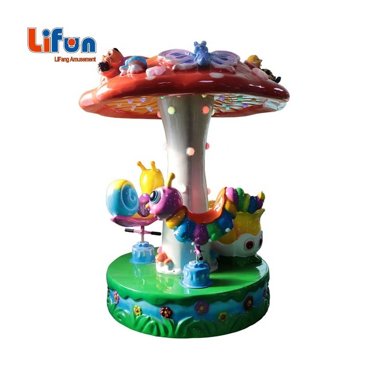 indoor playground amusement park mini fairground rides small carousel 3 seats mini carousel horse ride for sale