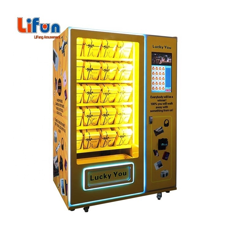 Coin And Banknote Operated Mystery Box Game Vending Machine, Customized Lucky Box Vending Game Machine For Sale