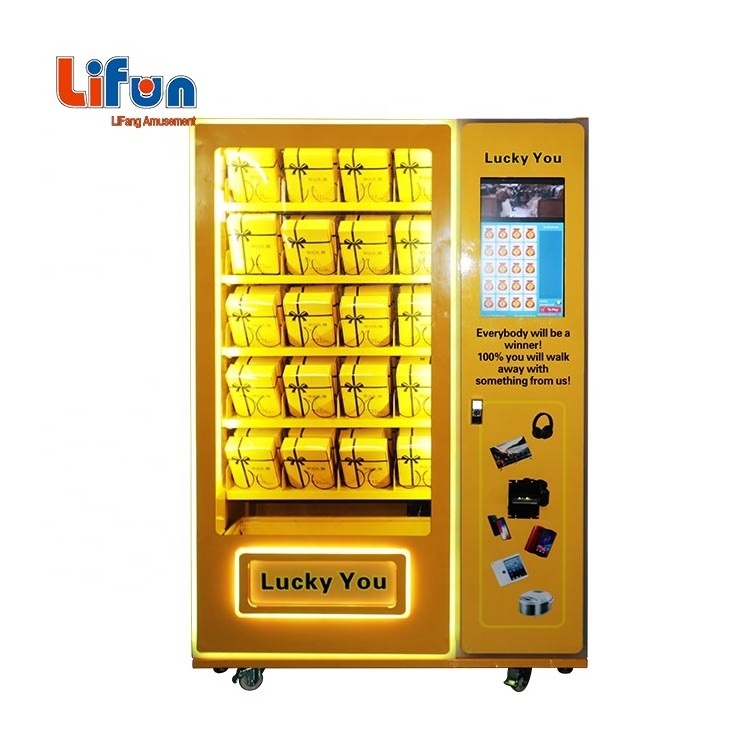 Coin And Banknote Operated Mystery Box Game Vending Machine, Customized Lucky Box Vending Game Machine For Sale