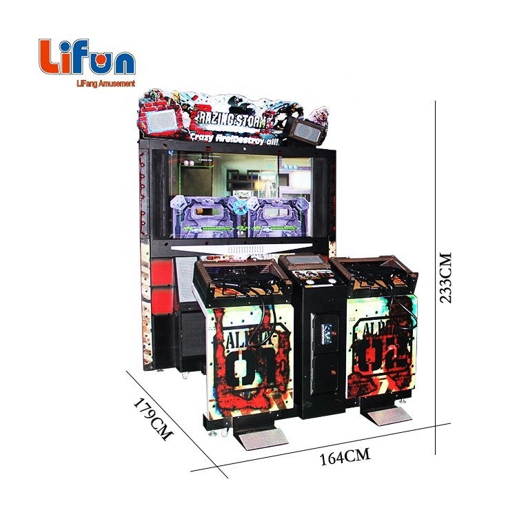 Indoor Amusement Park Coin Operated Video shooting game Simulator Razing Storm Gun Shoot Arcade Game Machine For Sale