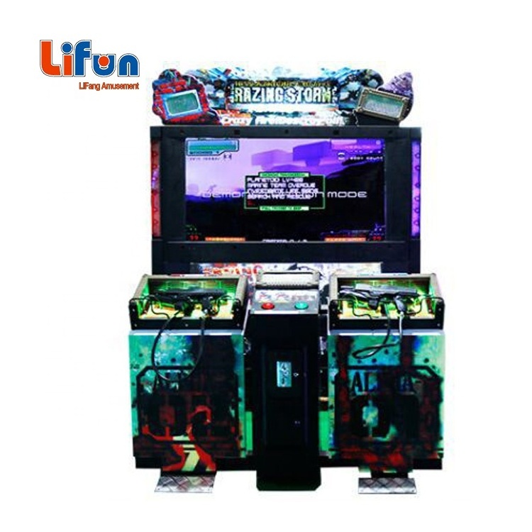 Indoor Amusement Park Coin Operated Video shooting game Simulator Razing Storm Gun Shoot Arcade Game Machine For Sale