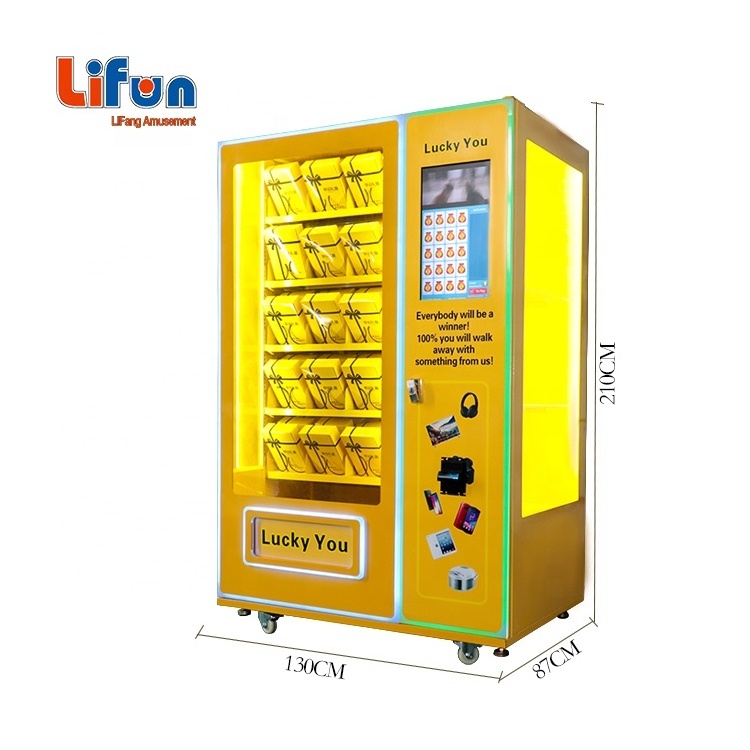 Coin And Banknote Operated Mystery Box Game Vending Machine, Customized Lucky Box Vending Game Machine For Sale