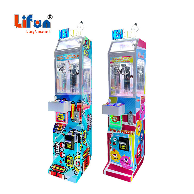 Lifun super mega mini claw machine claw machine coin operated plush toy crane vending machine with card reader system