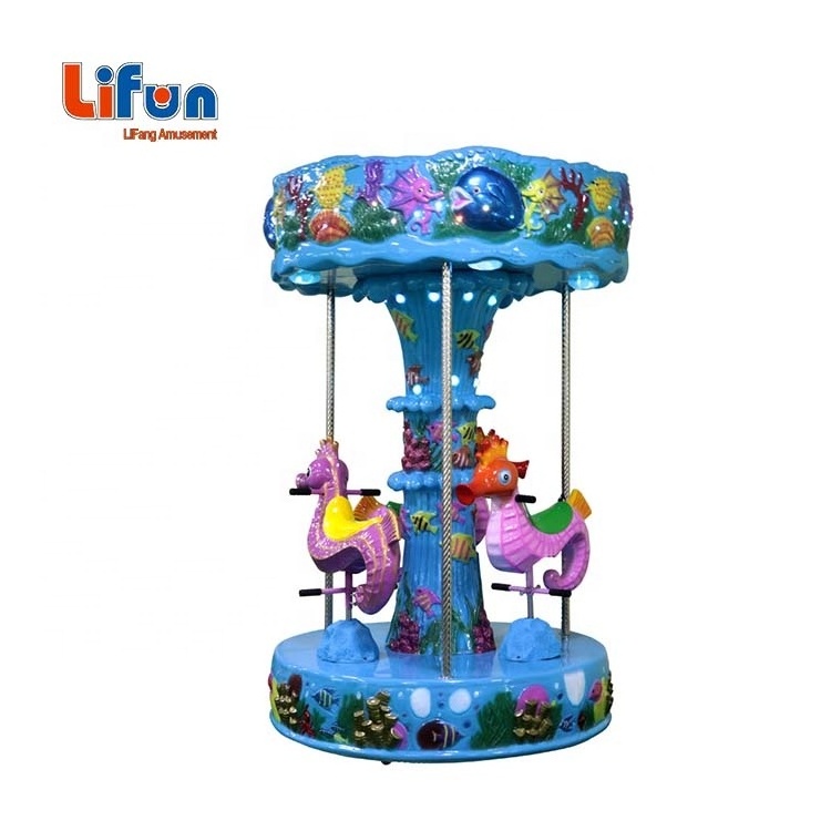 indoor playground amusement park mini fairground rides small carousel 3 seats mini carousel horse ride for sale