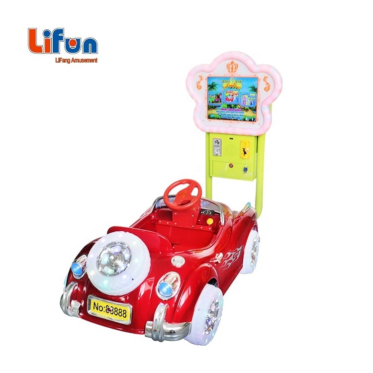 Coin Operated 3D Kiddie Ride Game Simulator Arcade Kids Motor Video Racing Game Machine For children