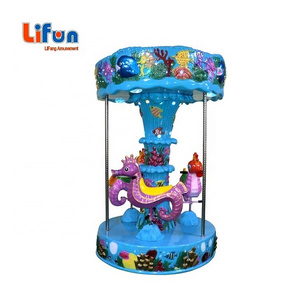 China Cheap Indoor Playground Kids carousel ride Amusement Park Game Machine Coin Operated Mini Carousel Rides For Sale