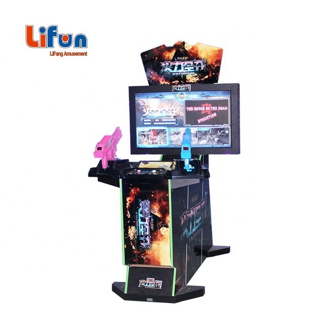 3 In 1 kids children Gun Shooting game machine Aliens Ultra Firepower Arcade indoor shooting Game for sale