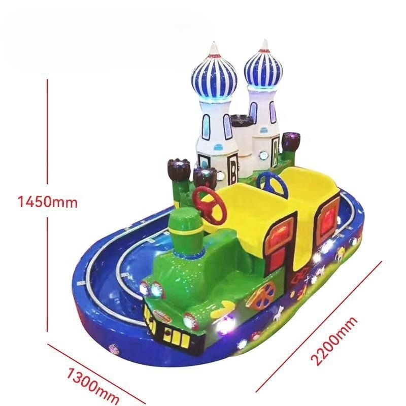 cheap Coin Operated Track Castle Kids Small Amusement Park Trains Mini Theme Park Miniature Rotating Kiddie Rides for sale