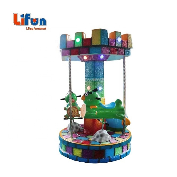 China Cheap Indoor Playground Kids carousel ride Amusement Park Game Machine Coin Operated Mini Carousel Rides For Sale