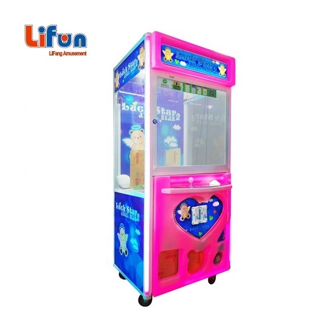 coin operated Prize doll gift crane game Machine Lucky Star Arcade Stacker Game Toy Crane Claw Vending Machine