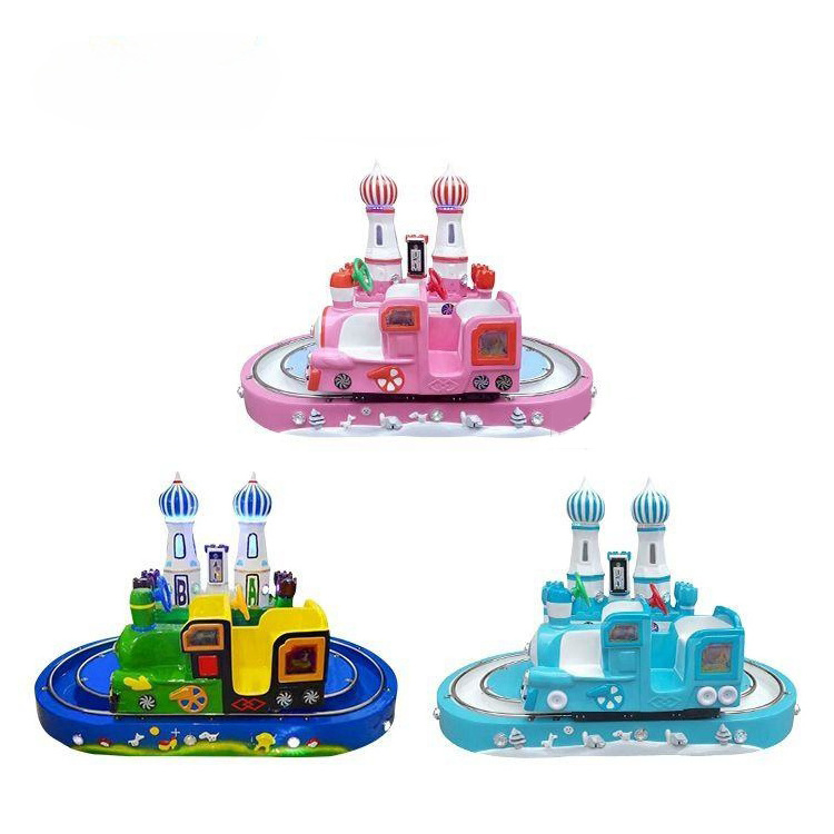 cheap Coin Operated Track Castle Kids Small Amusement Park Trains Mini Theme Park Miniature Rotating Kiddie Rides for sale