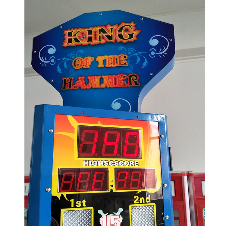 Wholesale Indoor Amusement Game Coin Operated Arcade King Hammer Electronic Boxing Game Machine