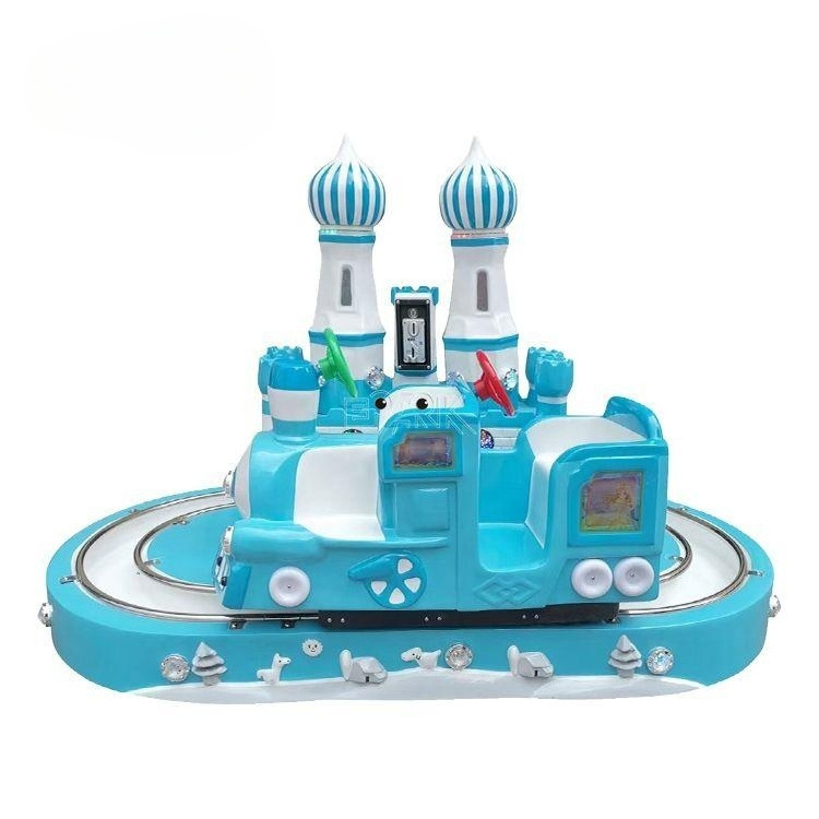 cheap Coin Operated Track Castle Kids Small Amusement Park Trains Mini Theme Park Miniature Rotating Kiddie Rides for sale