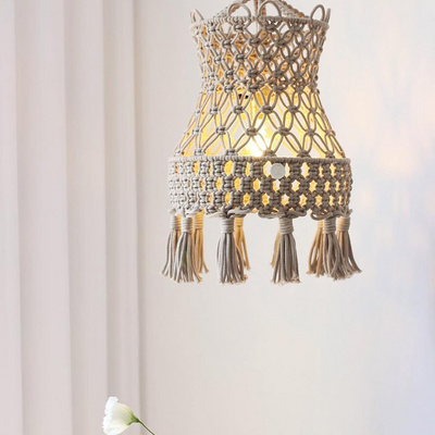 New style handmade Macrame Lamp Shade Boho Lampshade Bohemian Light Cover