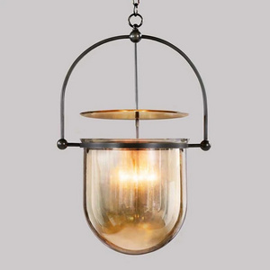 High click modern nordic copper coloured glass lamp ceiling pendant light