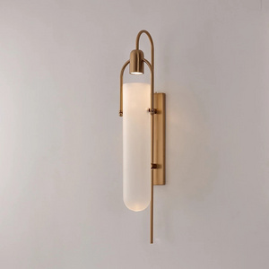 Newly design modern led decorate art glass interior wall light sconce