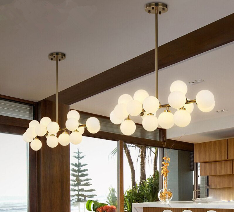 China Art Deco Modern Ball Pendant Light Glass Bubble Led Chandelier For Villa Chandeliers And Lamps Pendant Lighting