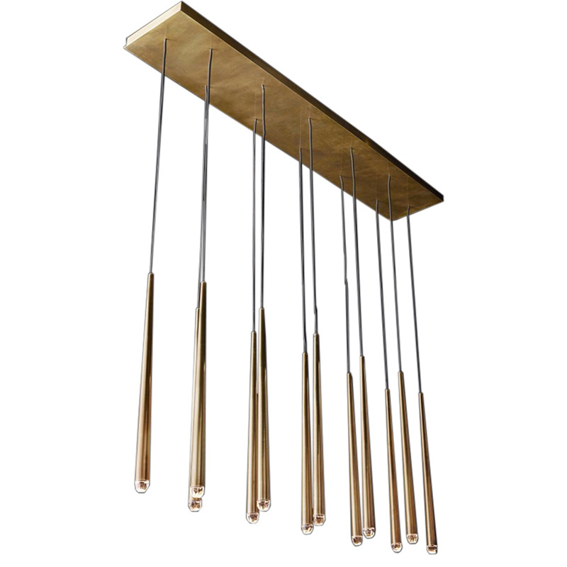 Modern led drop modern vintage flush brushed brass ceiling light