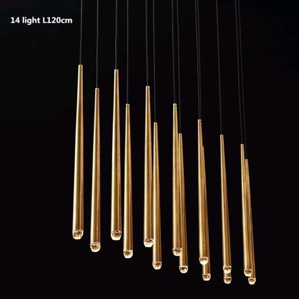 Modern led drop modern vintage flush brushed brass ceiling light