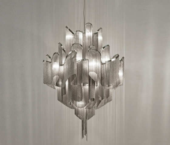 Luxury aluminum chain chandelier lighting decorative chain chandeliers