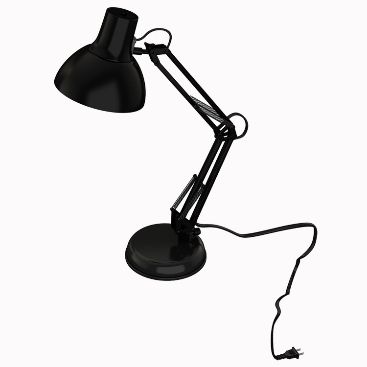 Flexible long swing arm led desk lamp metal folding reading table lamp