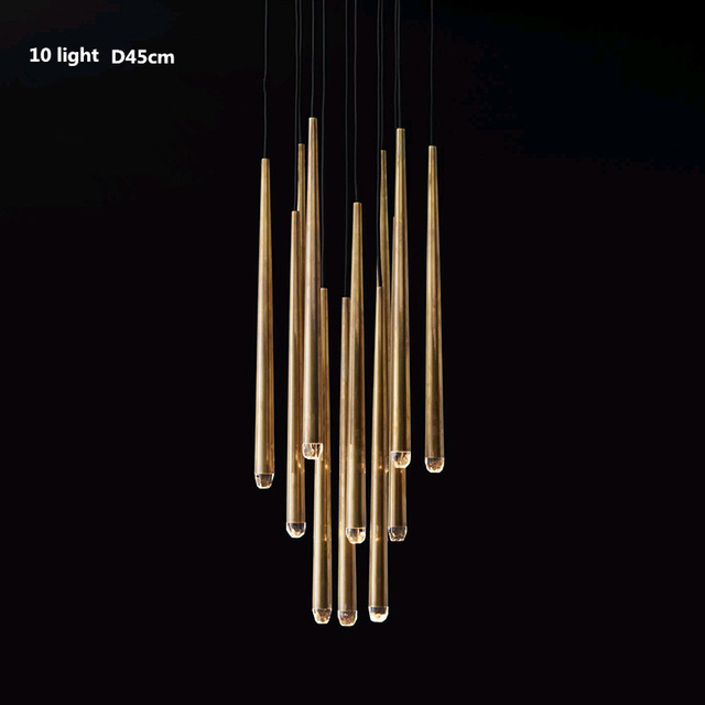 Modern led drop modern vintage flush brushed brass ceiling light