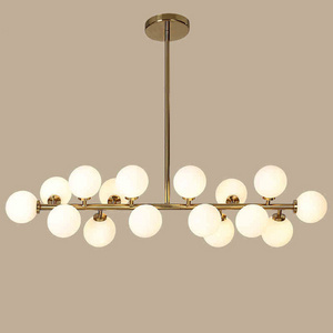 China Art Deco Modern Ball Pendant Light Glass Bubble Led Chandelier For Villa Chandeliers And Lamps Pendant Lighting