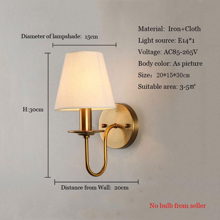 Newly design modern wall modern light gold sconce light wall