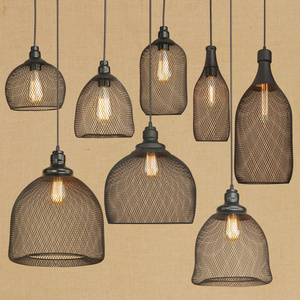 Loft style Nordic Wire Cage Industrial Metal Pendant Light