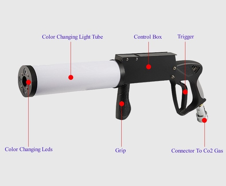 disco smoke machine co2 jet party led cannon gun for nightclub bar dj