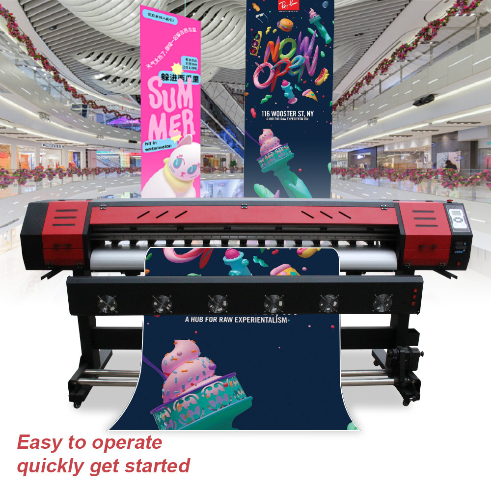 In Stock 1.8m Inkjet indoor Outdoor advertising printing machine I3200 eco solvent printer Photo I3200 Large Format Dtf Printer