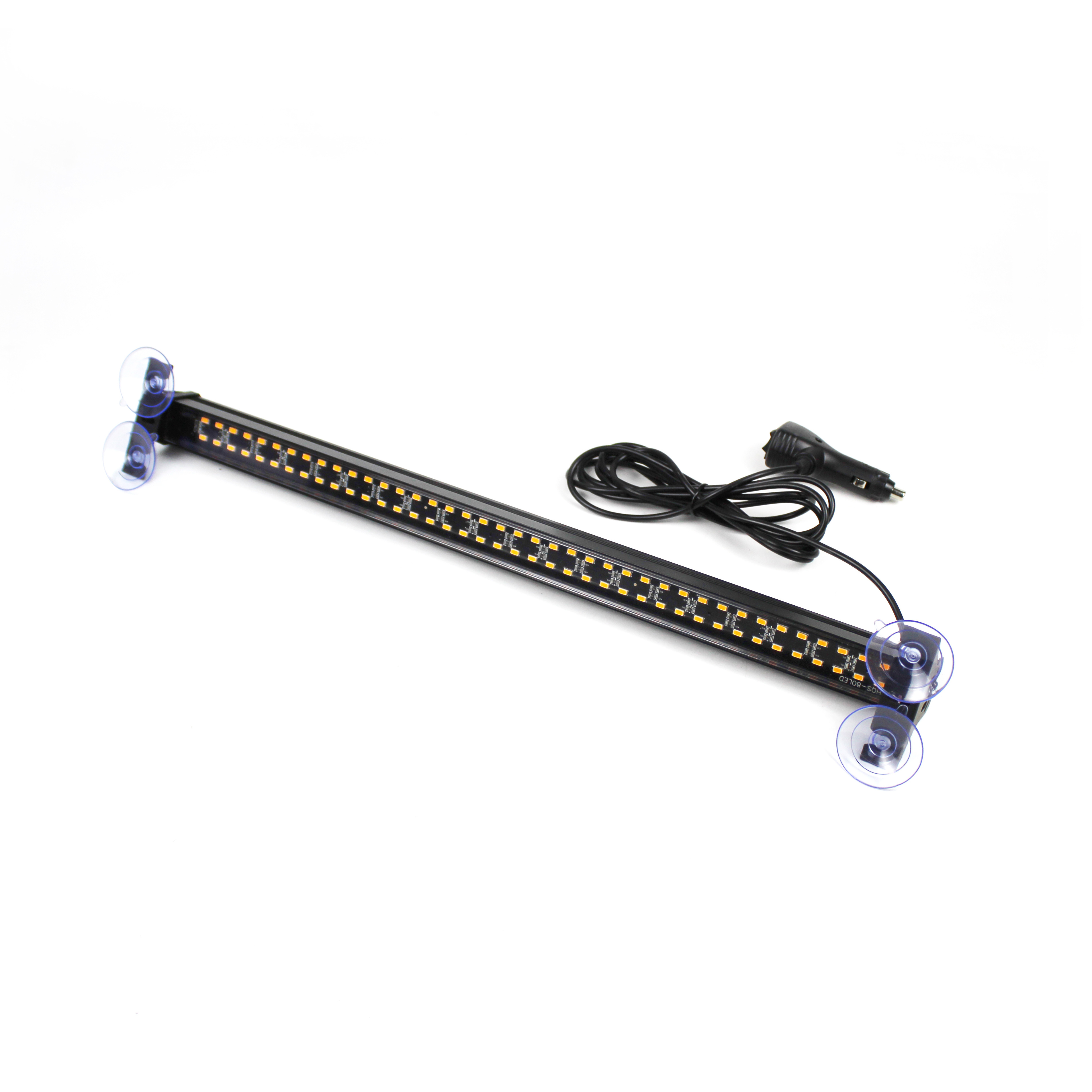 Multifunctional bar light LED single row medium mesh flashing light rear windshield warning roof bar light