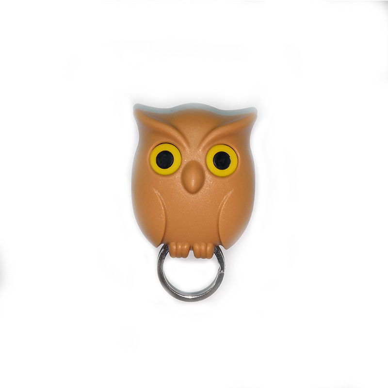 Scary Night Owl Magnetic Key Hooks Adhesive Hold Keychain Key Hanger Will Open Eyes Wall Decorative Hook For Kitchen Home