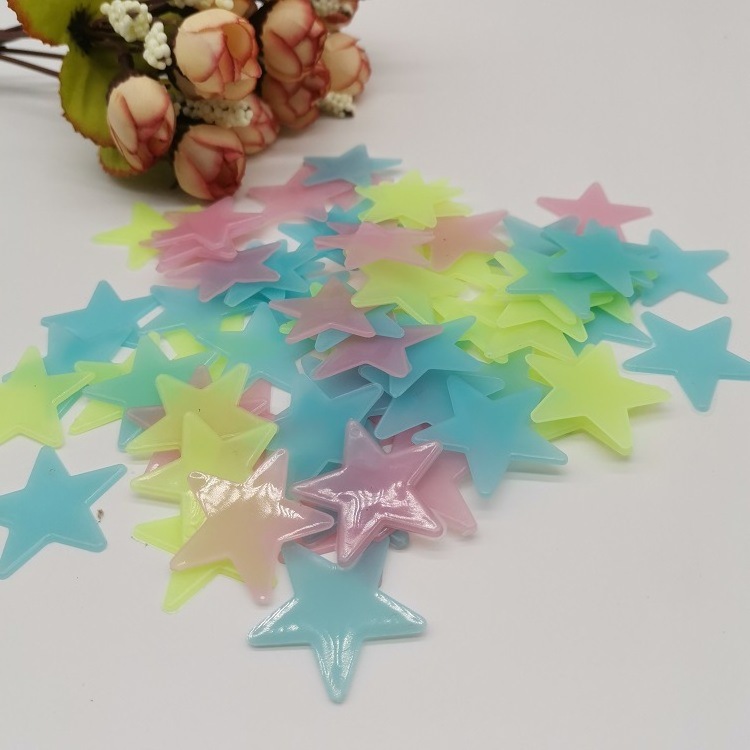 100PCS 3D Stars Glow In The Dark Wall Stickers Luminous Fluorescent Wall Stickers For Kids Baby Room Bedroom Ceiling Home Decor