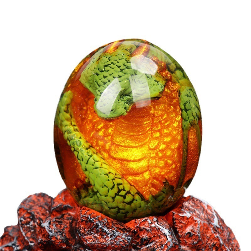 Lava Dragon Egg Ornamental Collection Decor Dinosaur Egg Statue Resin Dragon Egg Crystal Minerale Gemstone Home Decoration