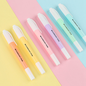 6pcs/set Candy Color Highlighter Marker Brush Pens Fluorescent Pen Drawing Highlighters Double-headed Using Pens