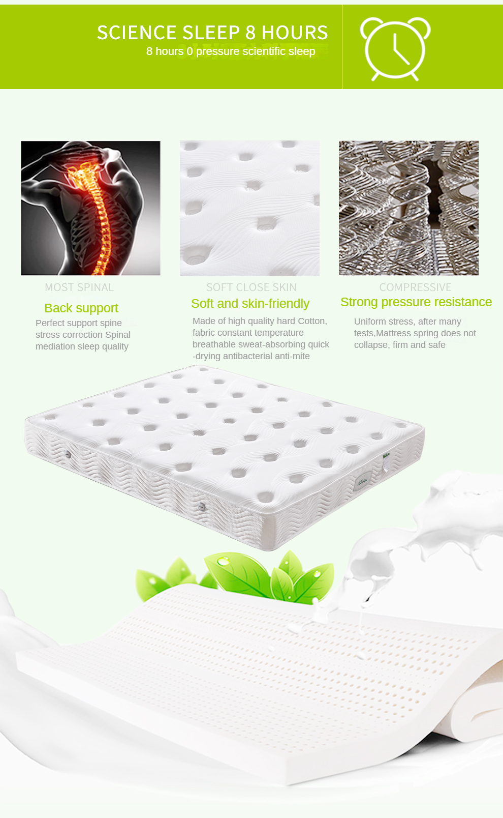 Foldable Roll Up Pocket Spring Mattress Latex Memory Foam Mattress with best competitive price