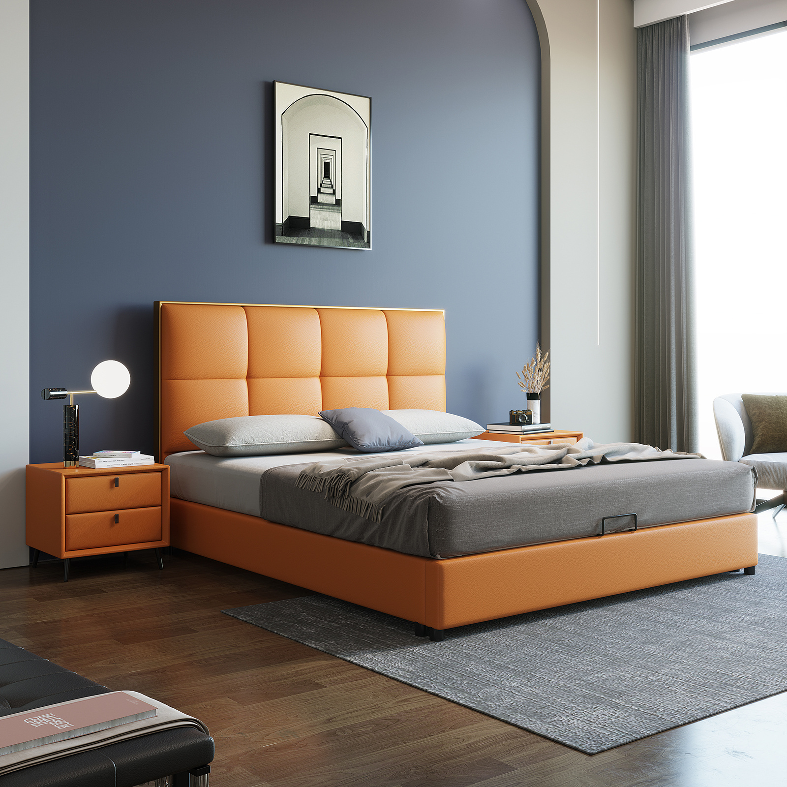 Leisure Design Newly Type Double Bed Design Furniture High Quality Bedroom Furniture Luxury Bed