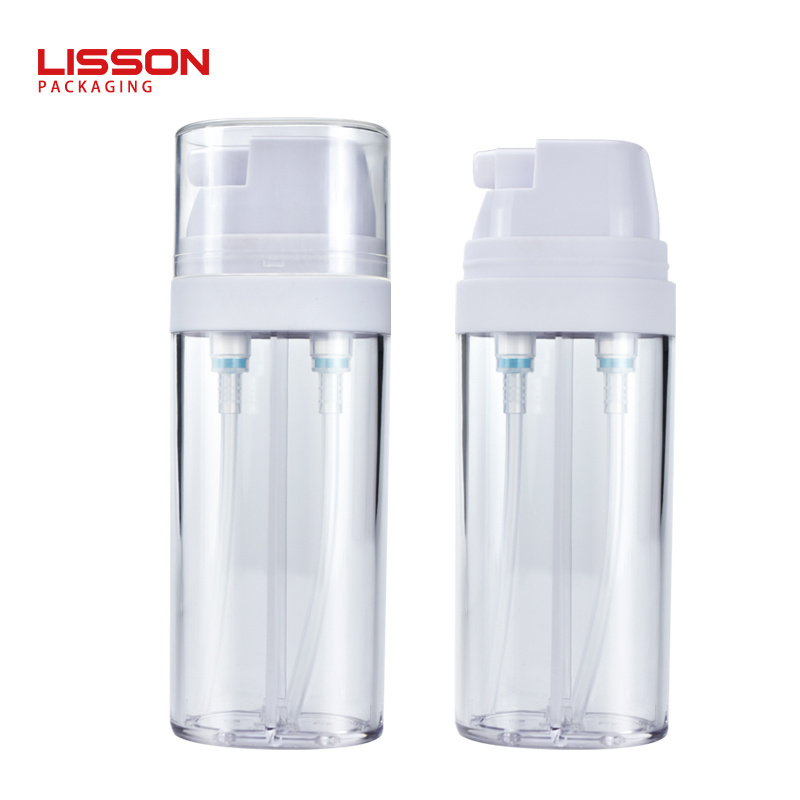 20ml 20ml twin chamber Pump plastic dual compartment bottle for two formula