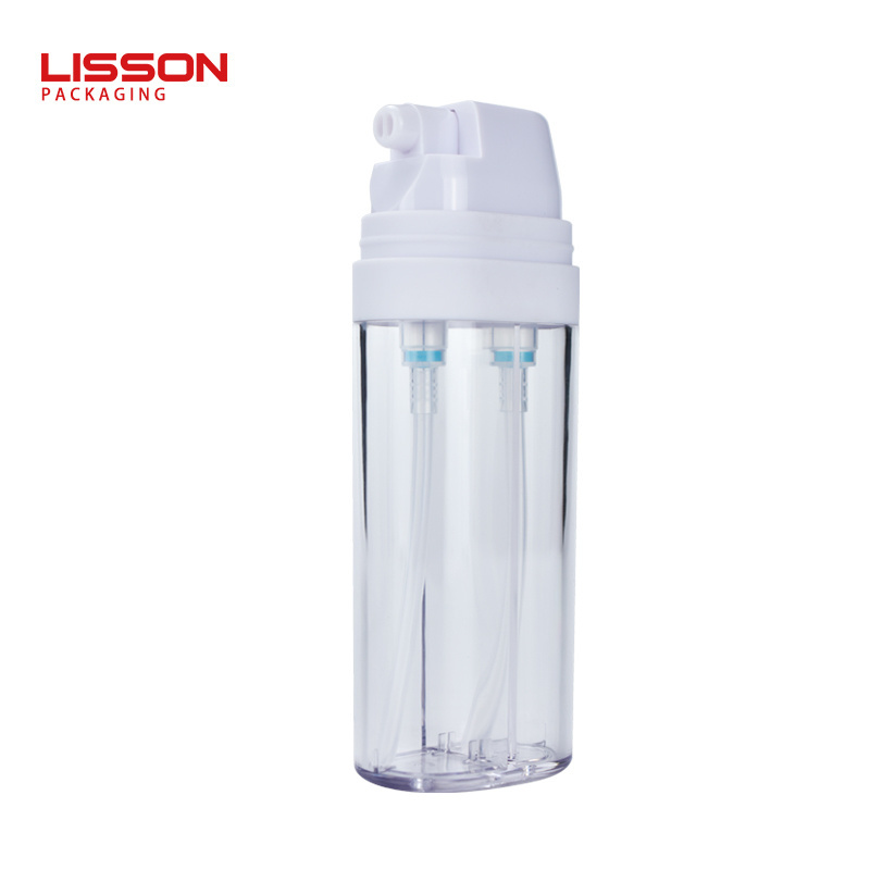 20ml 20ml twin chamber Pump plastic dual compartment bottle for two formula