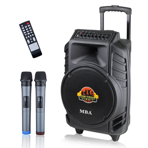 SA-8900 classic professional karaoke big power solution with trolley speaker microphones MBA brand