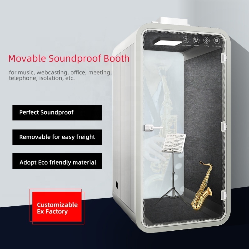 Easy Installation Acoustic Soundproof Drum Booth Phone Booth Office Private Pods Silence Booth