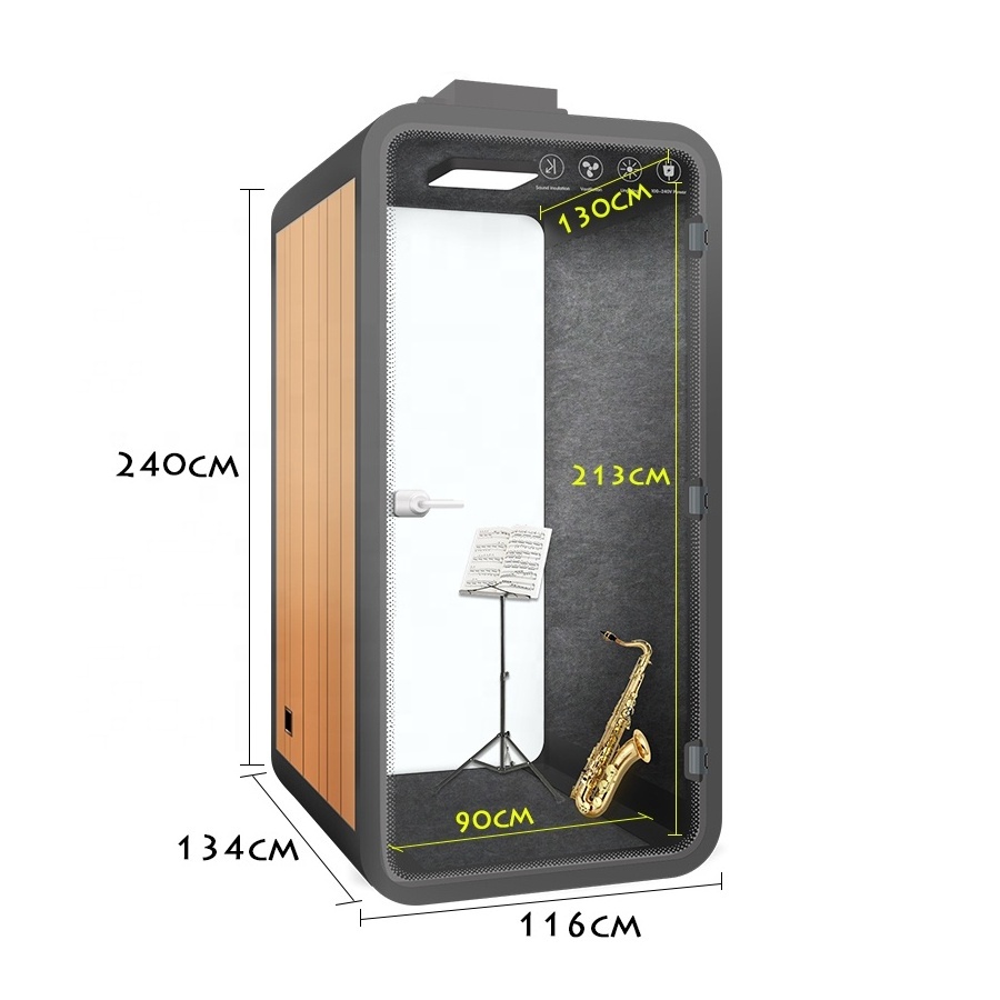 Easy Installation Acoustic Soundproof Drum Booth Phone Booth Office Private Pods Silence Booth