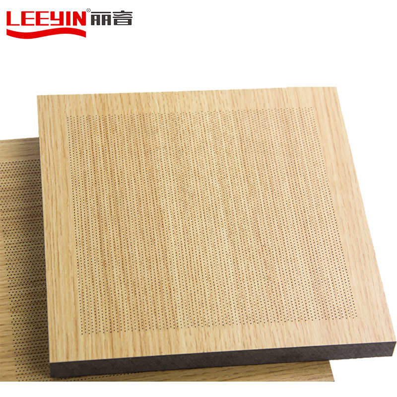 Noise Reduction Fire Retardant MDF Board Micro Perforated Wood Acoustic Panels Wood Wall Panel