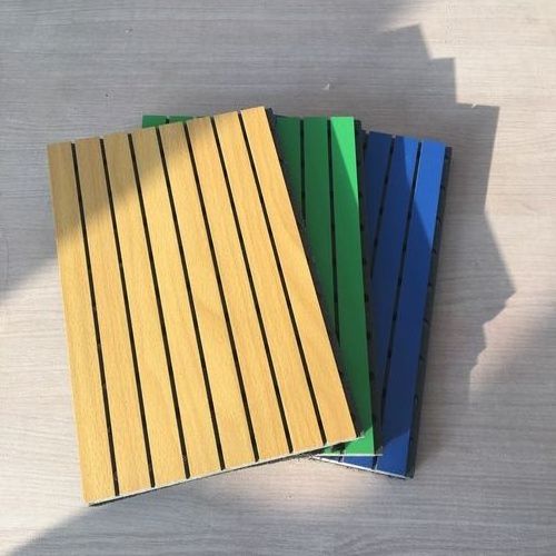 Sound Absorbing Panel Interior Hotel Office Decorative Mdf Wooden Grooved Acoustic Panel