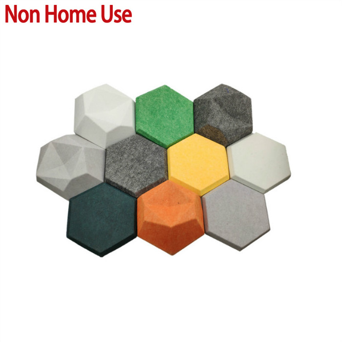 Leeyin Cinema Customized 3D Indoor sound isolation pet acoustic panel Office hexagon acoustic panel